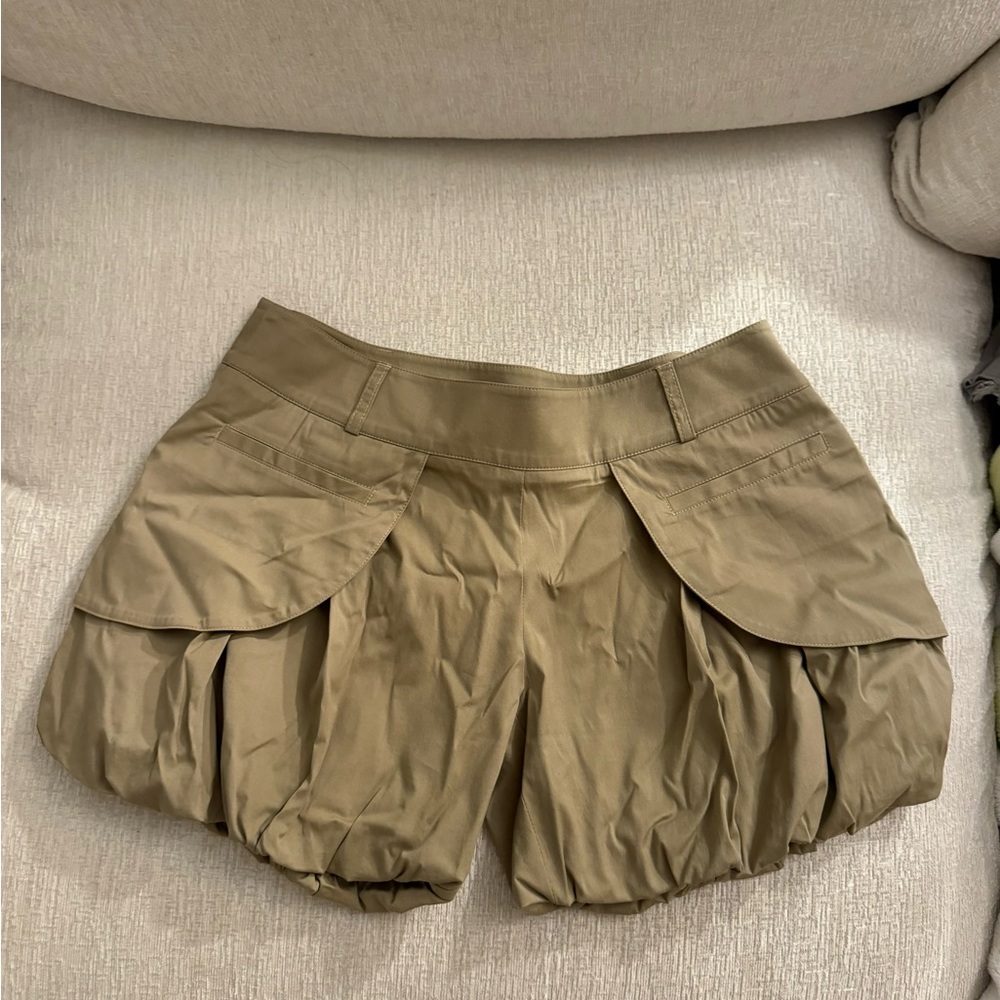 RED Valentino Women's Khaki Bubble Shorts
